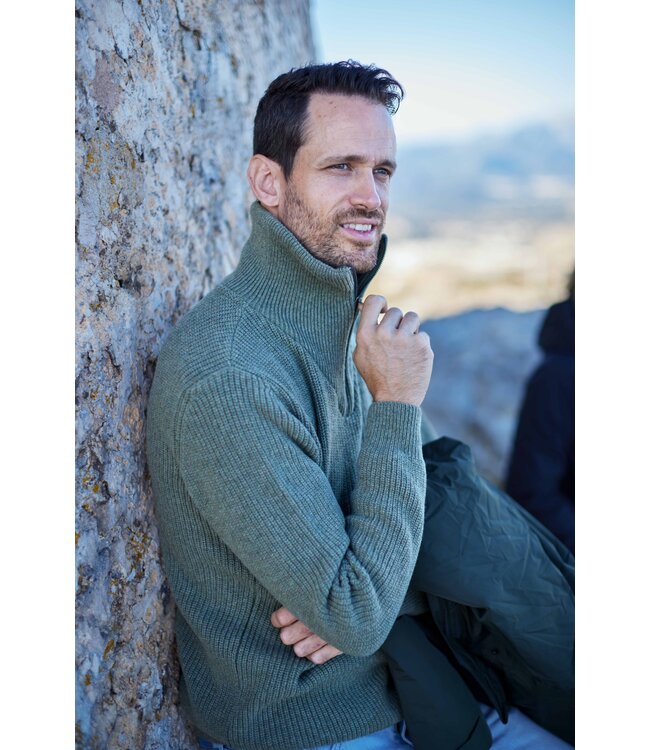 Essential Nautic Sweater - Mid Green