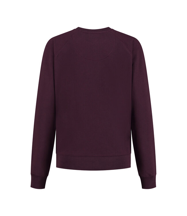 Blue Fleece Husky Sweater - Wine