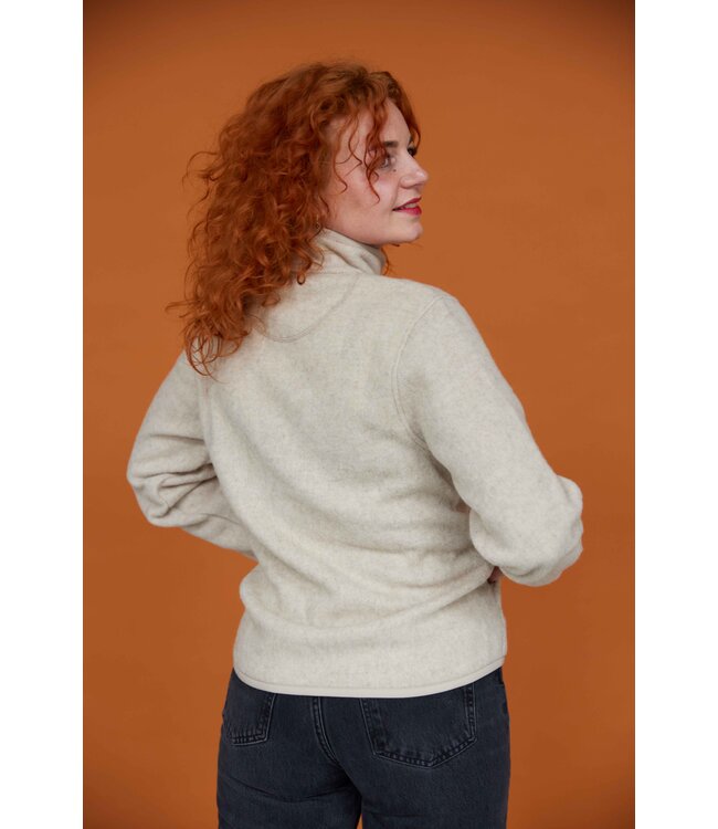 Mackinaw Half Zip Sweater - Beige