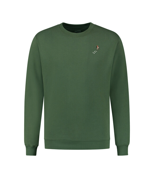 Blue Fleece Hiker Sweater - Cilantro