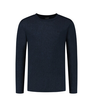 M Woolcel Logo Lines Longsleeve - Navy