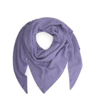 Waffle Triangular Scarf - Lilac