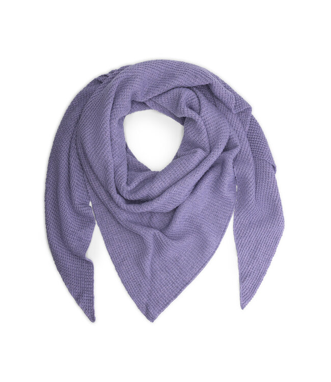 Waffle Triangular Scarf - Lilac