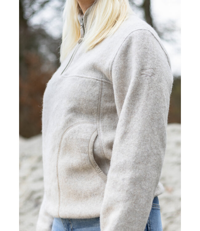 Mackinaw Half Zip Sweater - Beige