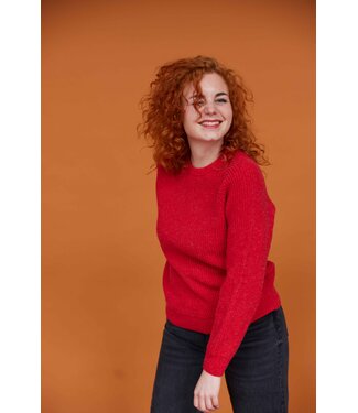 Essential Crewe Sweater - Fiery Red