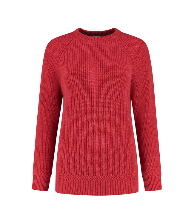 Essential Crewe Sweater - Fiery Red