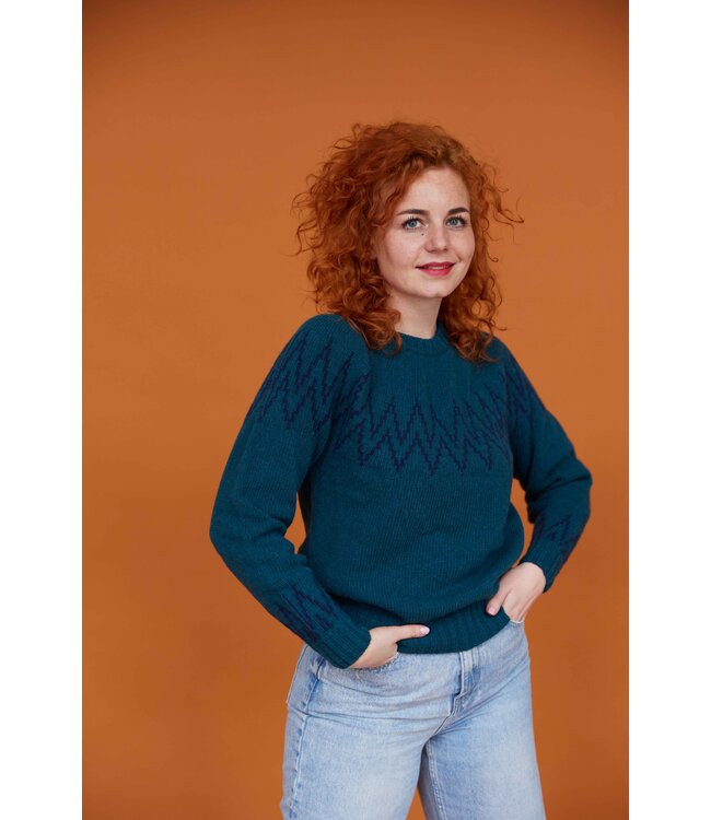 Nordic Sweater - Petrol/Navy