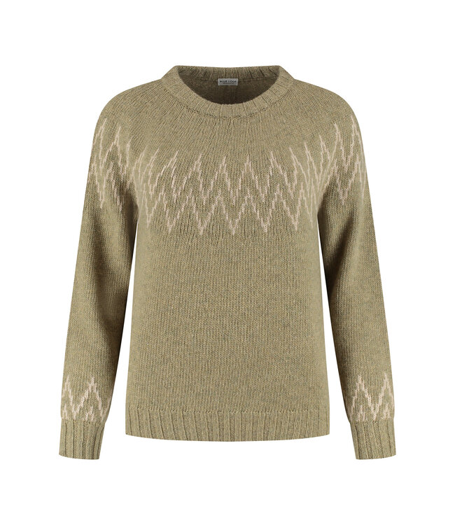 Nordic Sweater - Light Green /Beige