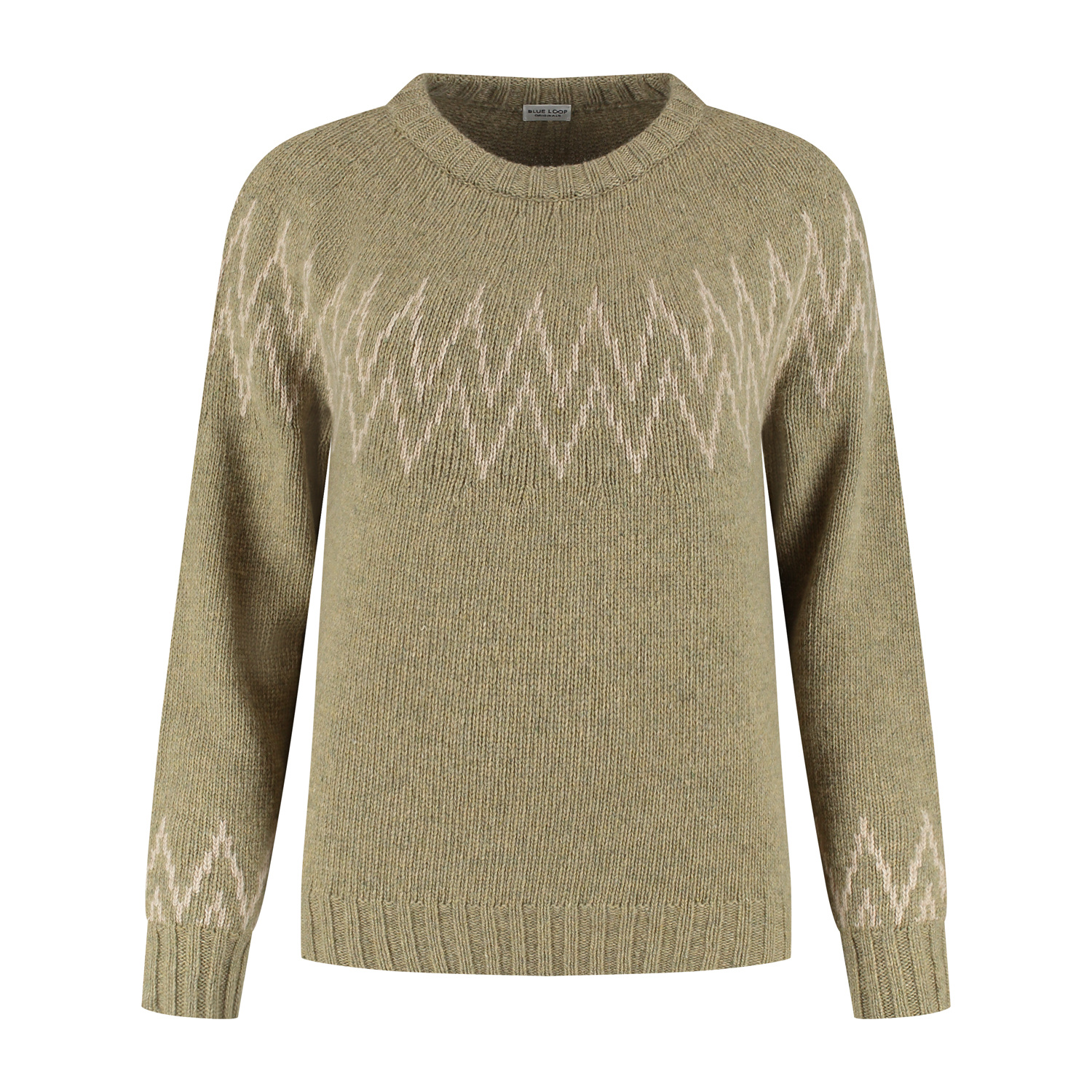 Nordic Sweater - Light Green /Beige - Blue LOOP Originals