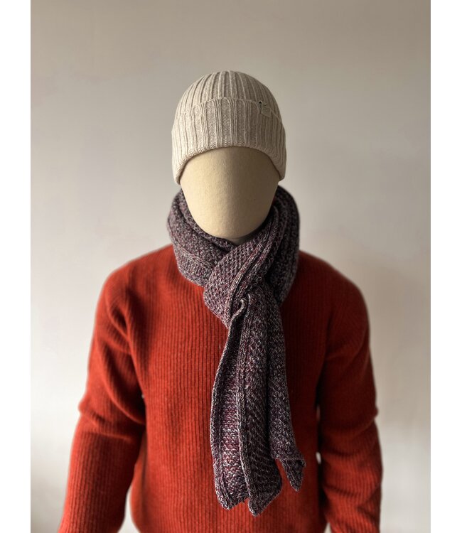 Urban Commuter Scarf - Bordeaux/Blue
