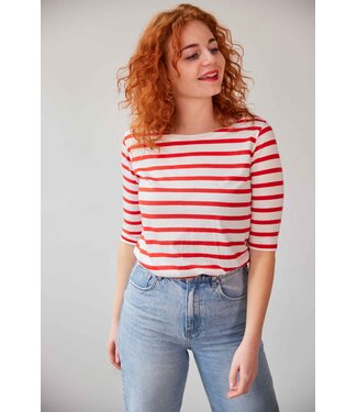 SaXcell Stripe Longsleeve - White / Red