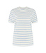 SaXcell Stripe Tshirt - White / Blue Melange