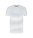 SaXcell Stripe Tshirt - White / Blue Melange