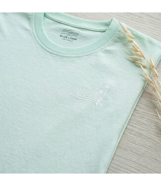 Refibra Palmsurf T-shirt - Bleached Aqua