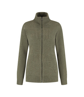 Harlingen Full Zip Sweater - Kaki