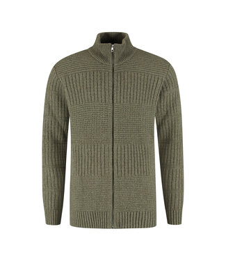 Harlingen Full Zip Sweater - Kaki