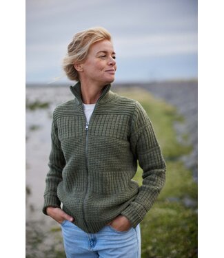 Harlingen Full Zip Sweater - Kaki