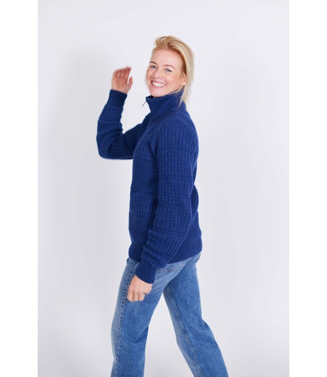 Harlingen Full Zip Sweater - Navy