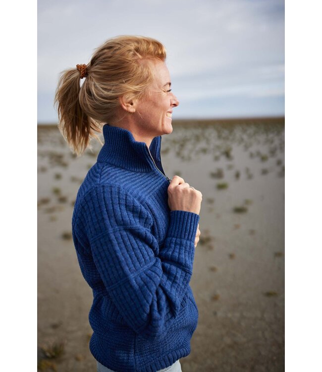 Harlingen Full Zip Sweater - Navy
