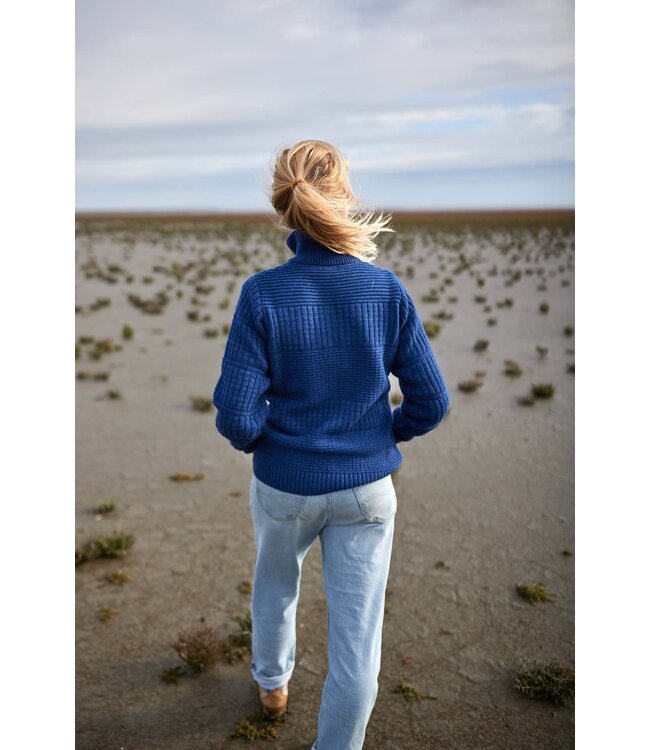 Harlingen Full Zip Sweater - Navy