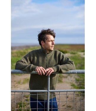 Harlingen Half Zip Sweater - Kaki
