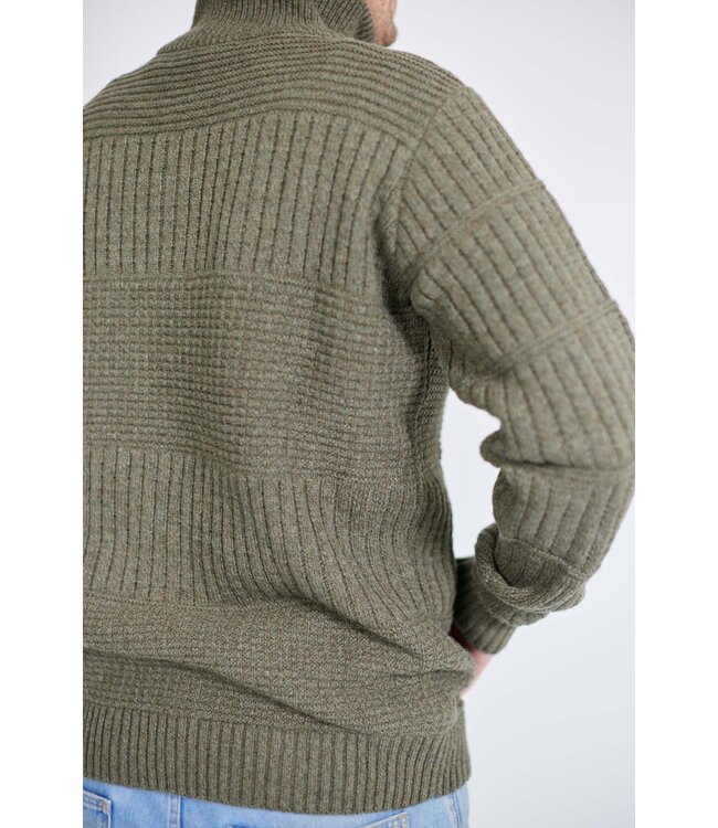 Harlingen Half Zip Sweater - Kaki