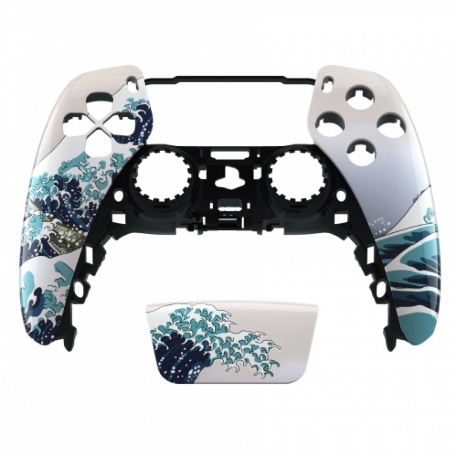 PS5 Controller Case Shell - Great Wave - Front Shell - Consoleskins