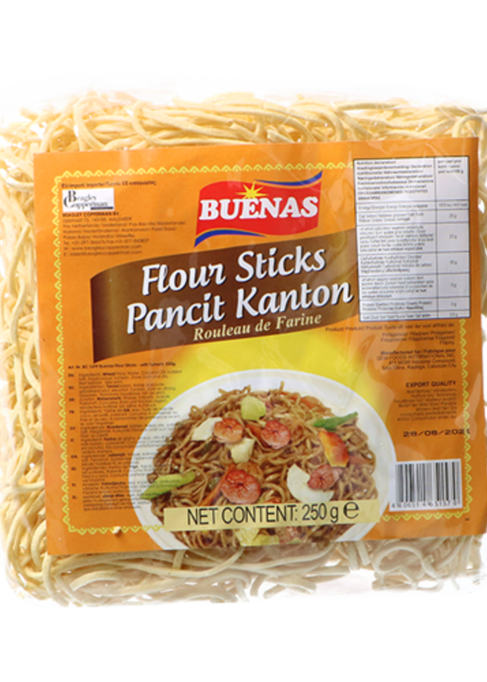 Buenas Buenas Flour Sticks Pancit Canton - Yellow 250g