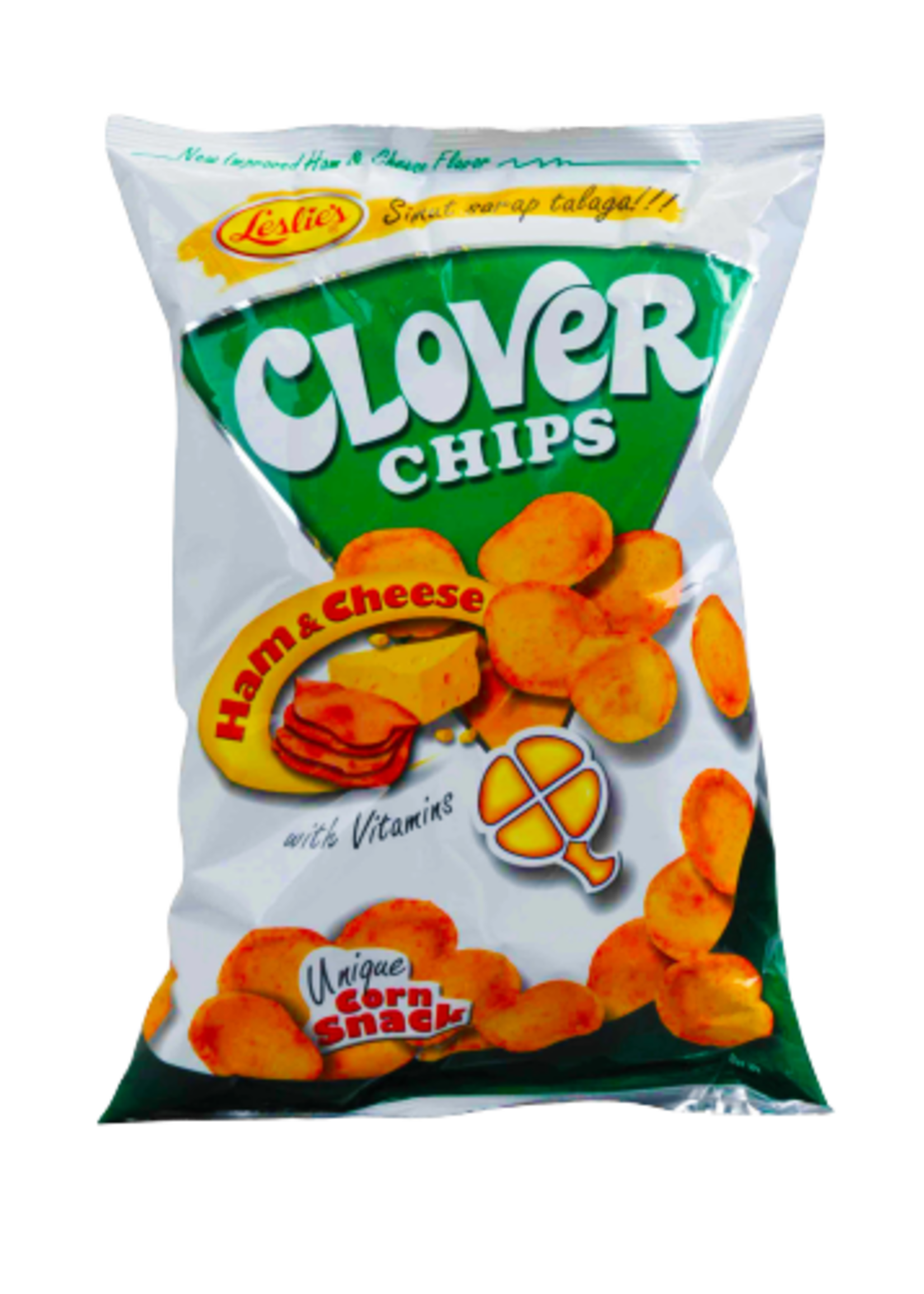 Leslie's Leslie's Clover Chips Ham & Cheese 85 gr