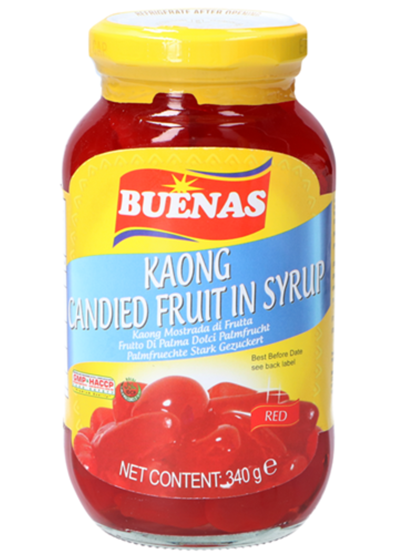 Buenas Buenas Kaong Red Candied Fruit in Syrup
