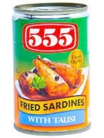 555 Sardines Fried Tausi 155 gr