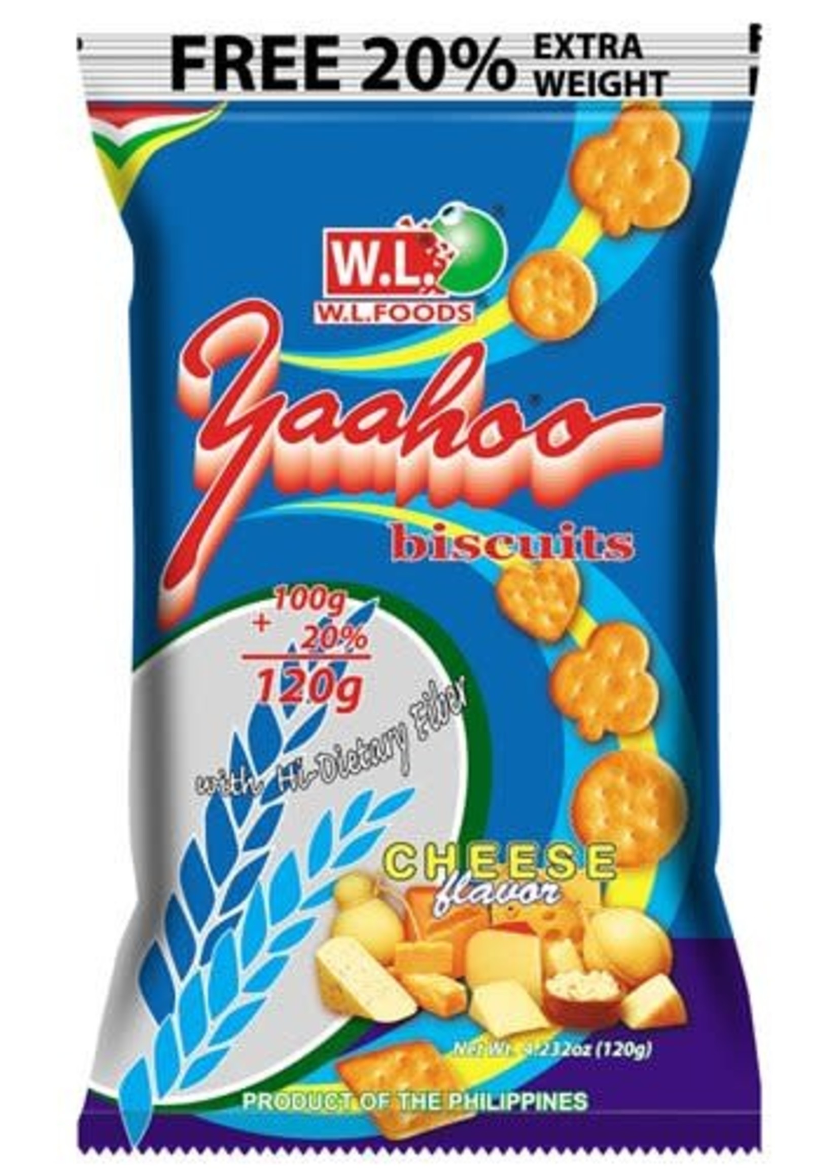 W.L. W.L. Yahoo biscuits Cheese flavor 120g