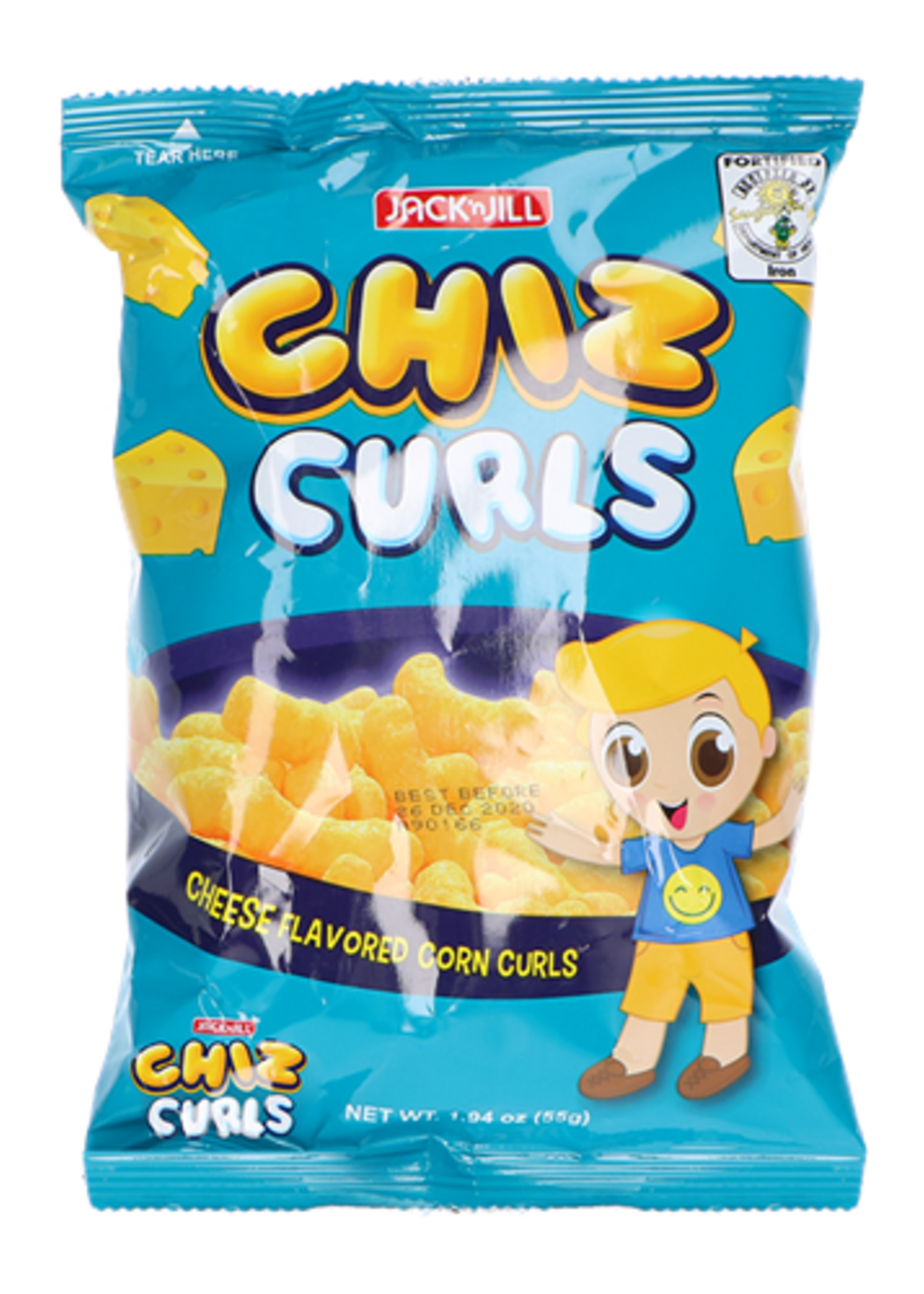 Jack & Jill Jack 'n Jill  Chiz Curls Cheese Corn Curls 55g
