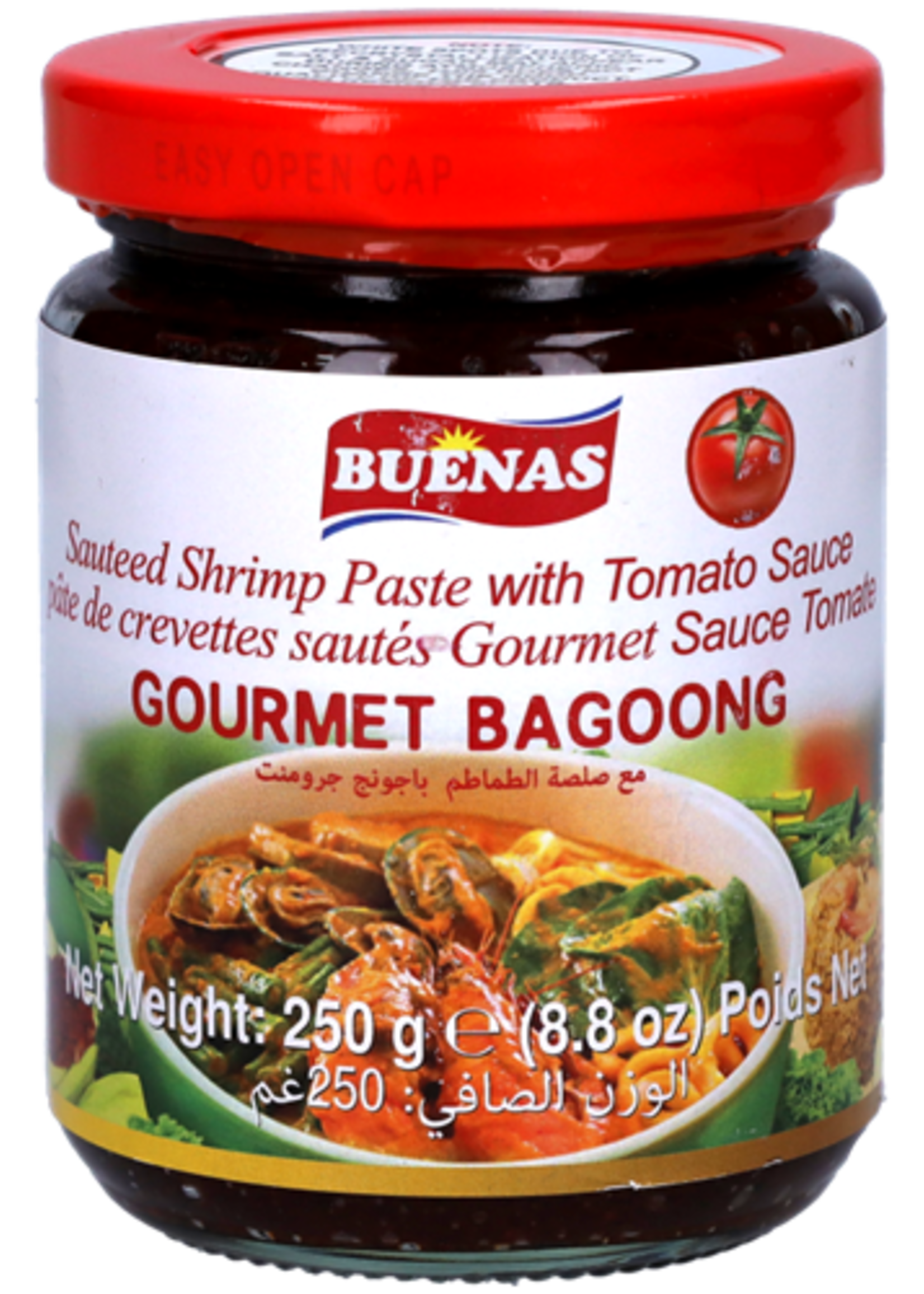 Buenas Buenas Gourmet Bagoong - Sauteed Shrimp Paste with Tomato Sauce 250g