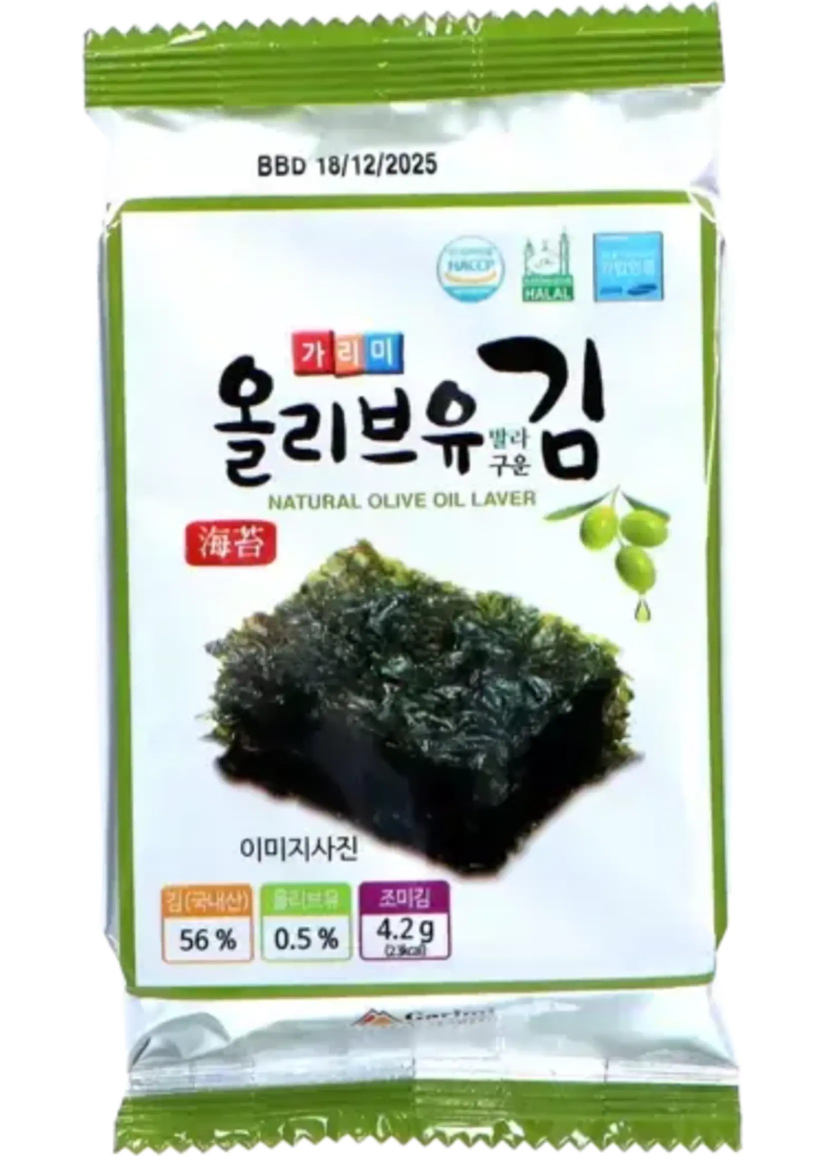 Garimi Garimi - Olive Oil Seaweed Snack 3x 4.2g