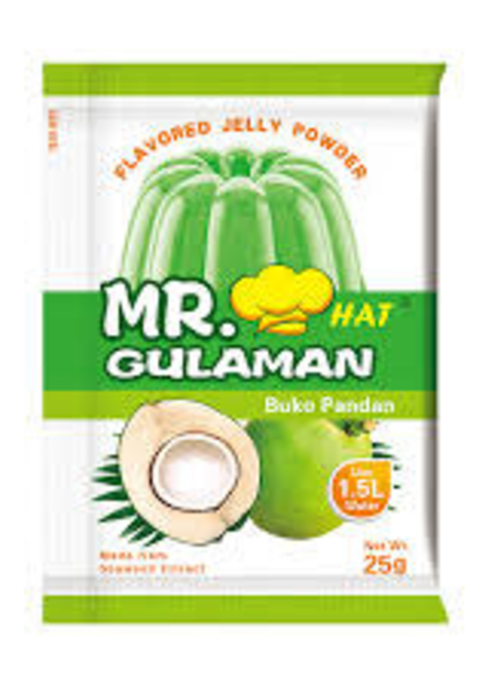 Mr Gulaman Mr Hat Gulaman Jelly Buko Pandan 25g