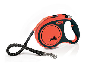 Flexi Xtreme oranje/zwart L 5 meter tot 65 kg