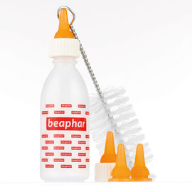 Beaphar Voedingset pups, drinkfles, speentjes, schoonmaakborstel