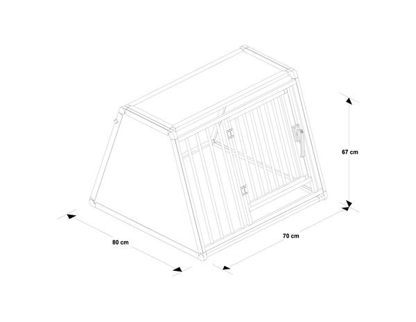 Hundos Autobench L 80x70x67 cm