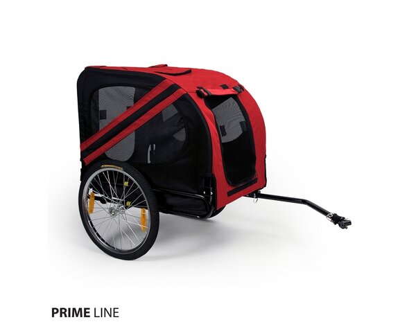 Prime Line Hondenfietskar maat L tot 40 kg rood/ zwart