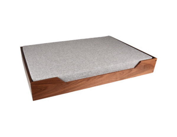 Flamingo Hondenmand met kussen hout 60x45x13 cm