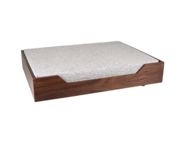 Flamingo Hondenmand met kussen hout 60x45x13 cm