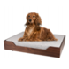 Flamingo Hondenmand met kussen hout 60x45x13 cm
