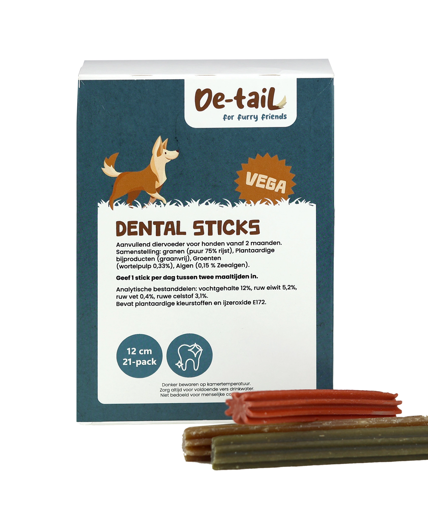 Dental Sticks 12 cm vega doos 21 stuks