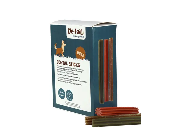 De-Tail Dental Sticks 12 cm vega doos 21 stuks