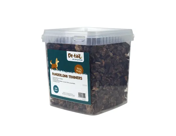 De-Tail Hondenbeloningsnoepjes long trainers 100% vlees  emmer 5 liter -1kg