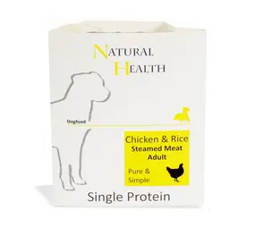 Natural Health Dog Steamed P&S Chicken & Rice  omdoos 7x 395 gram
