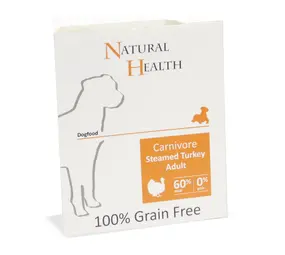 Natural Health Dog  Steamed Carnivore Turkey omdoos 7x 395 gram