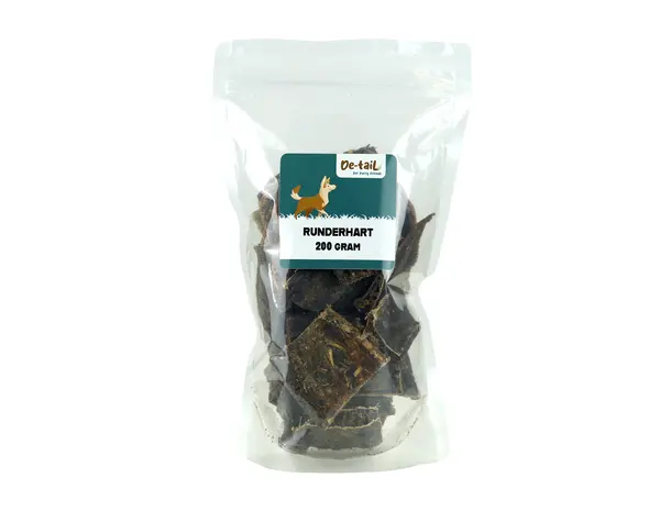 De-Tail Hondensnack Runderhart 200 gram