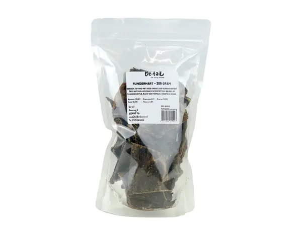 De-Tail Hondensnack Runderhart 200 gram